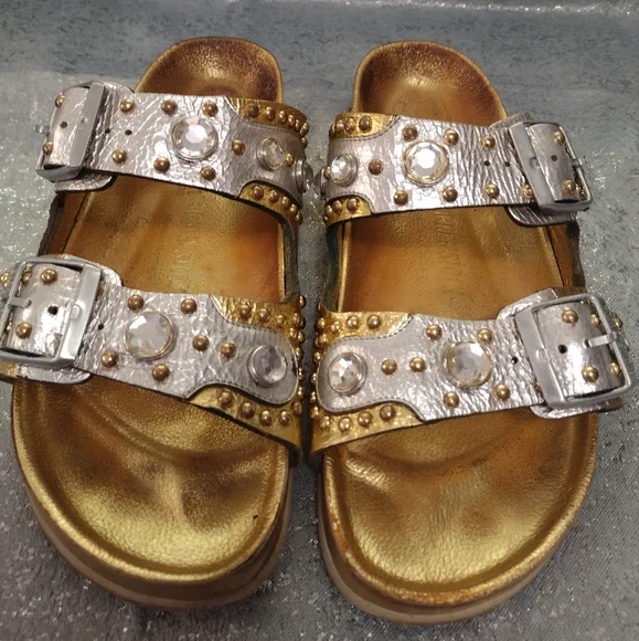 Birkenstock | Shoes | Birkenstock Leather Bejeweled Heidi Klum 